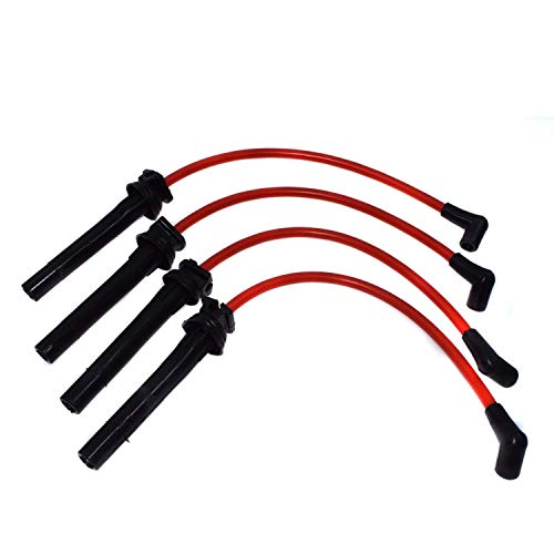 LdSsBd 4 PC 10.2mm Racing Juego de Cables de Encendido sobrealimentado Obras 1.6L / Ajuste for BMW Mini Cooper 2002 2003 2004 2005 2006