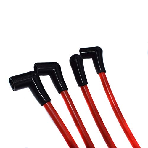 LdSsBd 4 PC 10.2mm Racing Juego de Cables de Encendido sobrealimentado Obras 1.6L / Ajuste for BMW Mini Cooper 2002 2003 2004 2005 2006