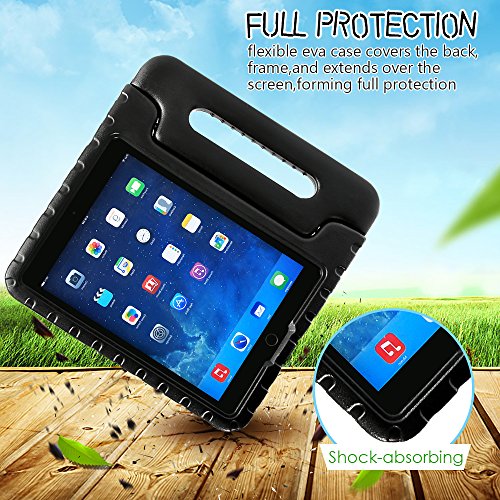 LEADSTAR Funda Para Nuevo iPad 9.7 2017 2018 Tableta Caso de Los Niños a Prueba de Golpes Luz Peso Mango Soporte Protección Cubierta para Apple iPad Air / iPad Air 2 / iPad 9,7 2017 2018 (Negro)