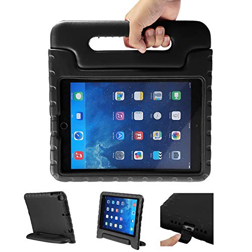 LEADSTAR Funda Para Nuevo iPad 9.7 2017 2018 Tableta Caso de Los Niños a Prueba de Golpes Luz Peso Mango Soporte Protección Cubierta para Apple iPad Air / iPad Air 2 / iPad 9,7 2017 2018 (Negro)