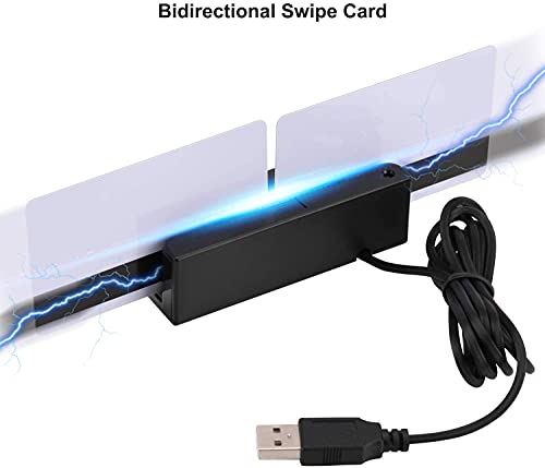 Lector de Tarjetas de Crédito USB MSR90, Tarjetas Magnéticas Deslizantes BIDIRECCIONALES, Punto de Venta Portátil de Mini Mudanzas con Pistas Triples