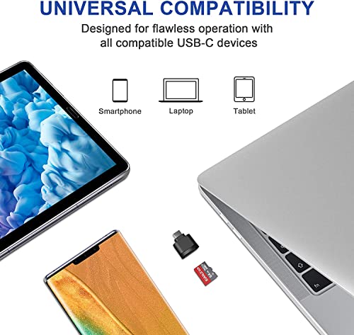 Lector de tarjetas Micro SD USB C, adaptador de tarjeta de memoria tipo C USB para Micro SD / microSDHC / microSDXC / lector de tarjetas de memoria