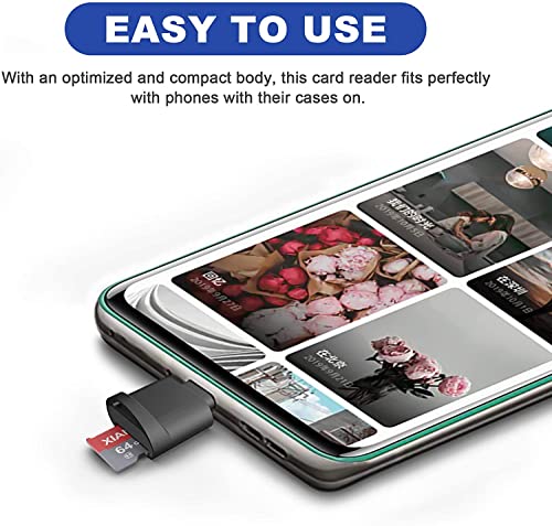 Lector de tarjetas Micro SD USB C, adaptador de tarjeta de memoria tipo C USB para Micro SD / microSDHC / microSDXC / lector de tarjetas de memoria