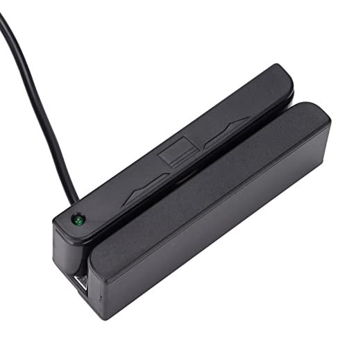 Lector de Tarjetas MSR, Interfaz USB Lector de Tarjetas de Crédito de Lectura Bidireccional Amplia Compatibilidad para Bancos para Puntos de Venta