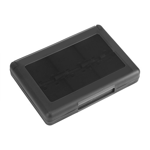 Leftwei Caja de Tarjeta de Memoria de Juego, 28 en 1 PP Caja de Almacenamiento de Cartucho de Soporte de Caja de Tarjeta de Juego de plástico para Nintendo 3DS DSL DSI LL(Negro)