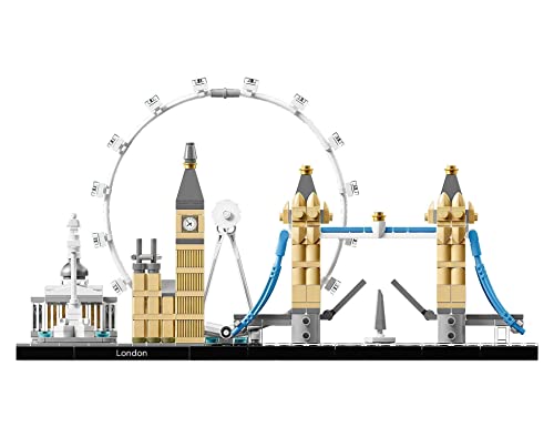 LEGO 21034 Architecture Londres, Set de Construcción Creativa, London Eye, Big Ben, Tower Bridge, Maqueta Coleccionable