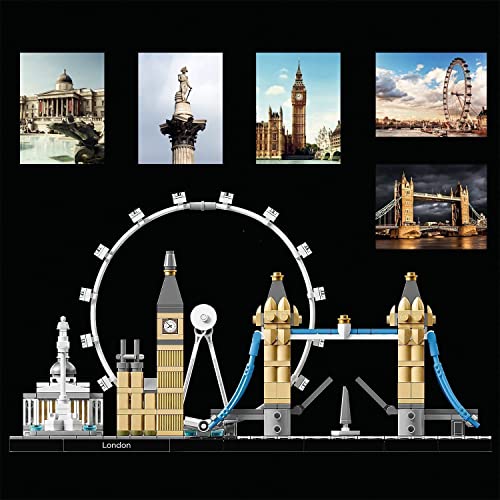 LEGO 21034 Architecture Londres, Set de Construcción Creativa, London Eye, Big Ben, Tower Bridge, Maqueta Coleccionable