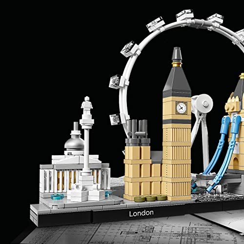 LEGO 21034 Architecture Londres, Set de Construcción Creativa, London Eye, Big Ben, Tower Bridge, Maqueta Coleccionable