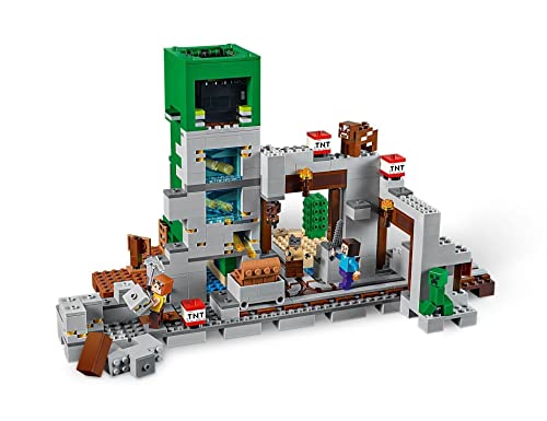 LEGO 21155 Minecraft La Mina del Creeper Juguete de Construcciónpara Niños 8 años con 4 Mini Figuras