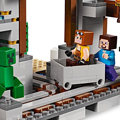 LEGO 21155 Minecraft La Mina del Creeper Juguete de Construcciónpara Niños 8 años con 4 Mini Figuras