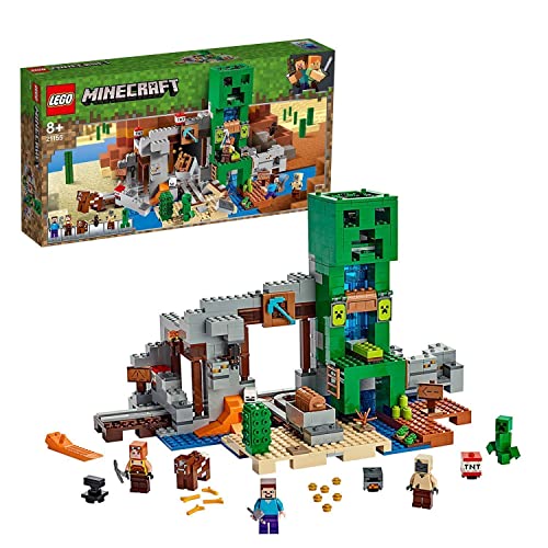 LEGO 21155 Minecraft La Mina del Creeper Juguete de Construcciónpara Niños 8 años con 4 Mini Figuras