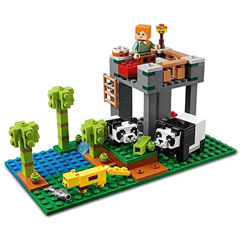 LEGO 21158 Minecraft El Criadero de Pandas Juguete de Construcción con Mini Figura y 2 Pandas y Ocelote para Niños +7 años