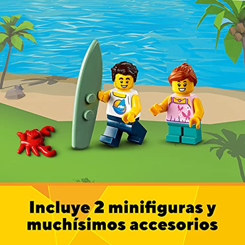 LEGO 31118 Creator 3en1 Casa Surfera en la Playa, Faro o Casa de la Piscina, Juguete de Construcción para Niños 8 Años, Idea de Regalo Creativa