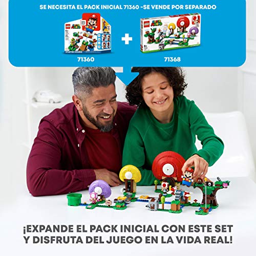 LEGO 71368 Super Mario Set de Expansión: Caza del Tesoro de Toad, Juguete de Construcción para Niños y Niñas +8 años