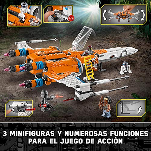 LEGO 75273 Star Wars Caza ala-X de PoE Dameron, Set de Construcción de Nave Espacial con 3 Mini Figuras y R2-D2