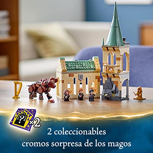 LEGO 76387 Harry Potter Hogwarts: Encuentro con Fluffy, Juguete de Construcción para el 20 Aniversario con Mini Figura Dorada
