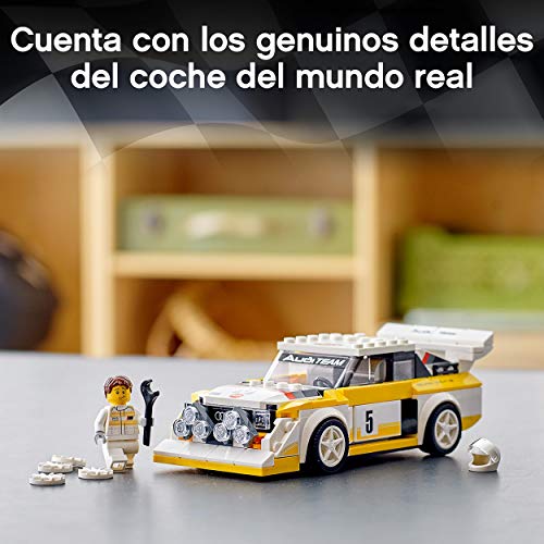 LEGO 76897 Speed Champions 1985 Audi Sport Quattro S1, Maqueta de Coche de Carreras de Juguete para Niños 7 Años
