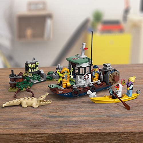 LEGO - Hidden Side Camaronero Encallado Juguete de construcción con realidad aumentada, incluye barco de pesca y un cocodrilo, Novedad 2019 (70419)