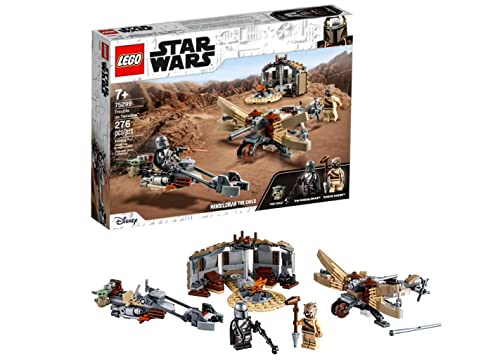 Lego Star Wars Bundle BrickHeadz The Child & Mandalorian 75317 / Trouble on Tatooine 75299 / Battle Pack Shock Troopers and Speeder Bike Building Kit 75267 - Juego de juguetes
