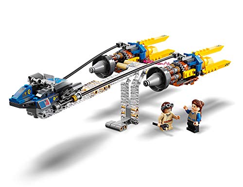 LEGO - Star Wars Vaina de Carreras de Anakin Edición 20 Aniversario, Juguete de Construcción de Nave de Carreras de Skywalker del Episodio I, Incluye Minifigura de Luke Skywalker (75258)