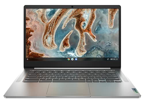 Lenovo IdeaPad 3 Chromebook Gen 6 - Portátil 14" FullHD (MediaTek MT8183, 4GB RAM, 64GB eMMC, Arm Mali-G72 MP3 GPU, Chrome OS) Color Gris - Teclado QWERTY Español, Arctic Grey (CB 14M836)