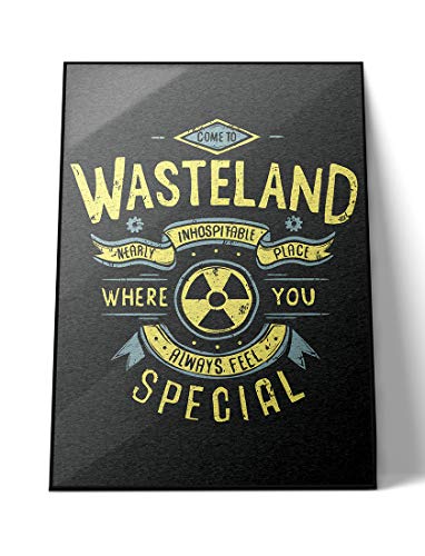 LeRage Come to Nuclear Wasteland Post, póster apocalíptico de 27,9 x 35,5 cm, marco de regalo para amantes de los videojuegos compatible con Fall Out 76