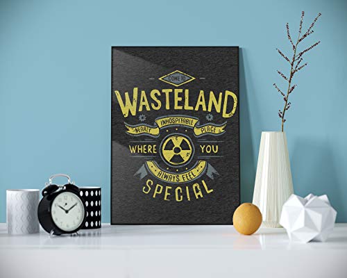 LeRage Come to Nuclear Wasteland Post, póster apocalíptico de 27,9 x 35,5 cm, marco de regalo para amantes de los videojuegos compatible con Fall Out 76