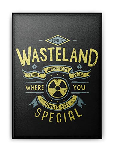 LeRage Come to Nuclear Wasteland Post, póster apocalíptico de 27,9 x 35,5 cm, marco de regalo para amantes de los videojuegos compatible con Fall Out 76