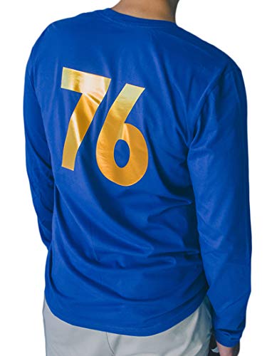 LeRage Gold Dweller 76 Shirt | Post Apocalyptic Nuclear Wasteland Video Game tee for Fall out Gamers Hombre Small