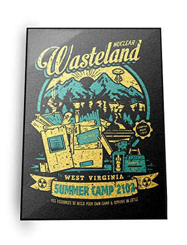 LeRage Nuclear Wasteland Post apocalíptico 27,9 x 35,6 cm Marco Regalo para amantes de los videojuegos Compatible con Fall Out 76