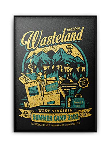 LeRage Nuclear Wasteland Post apocalíptico 27,9 x 35,6 cm Marco Regalo para amantes de los videojuegos Compatible con Fall Out 76