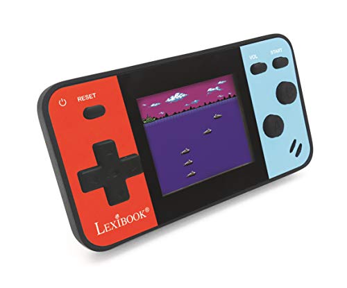 LEXIBOOK- Consola portátil Cyber Arcade Pocket 150 Juegos, Pantalla LCD en Color de 1,8 Pulgadas (4,5 cm), Videojuegos para Adolescentes, Azul/Rojo