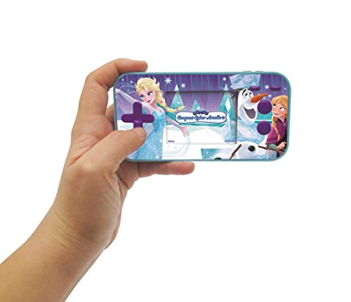 LEXIBOOK Disney Frozen Compact Cyber Arcade Consola portátil, 150 Juegos, LCD, con Pilas, Azul, Color (China)