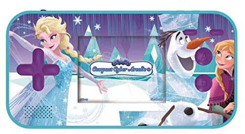 LEXIBOOK Disney Frozen Compact Cyber Arcade Consola portátil, 150 Juegos, LCD, con Pilas, Azul, Color (China)