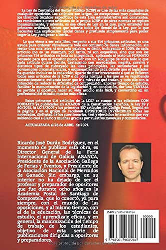 LEY 9/2017 CONTRATOS del SECTOR PÚBLICO para OPOSITORES I: Arts. 1 a 114: Actualizados y ordenados esquemáticamente para una memorización rápida, respetando su integridad y literalidad