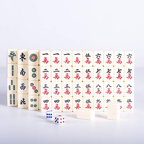 Lim Chino riichi Mahjong Set 144 Azulejos (Mahjongg, Mah-Jongg, Mah Jongg Set, majiang)(Size: M)
