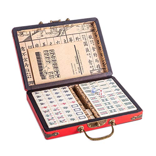 Lim Chino riichi Mahjong Set 144 Azulejos (Mahjongg, Mah-Jongg, Mah Jongg Set, majiang)(Size: M)