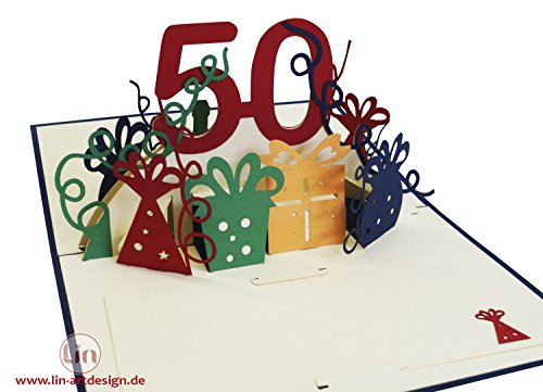 Lin Pop Up de tarjetas de felicitación por 50 beeeeestial Día, tarjetas de cumpleaños tarjetas de felicitación Tarjetas de felicitación Cumpleaños