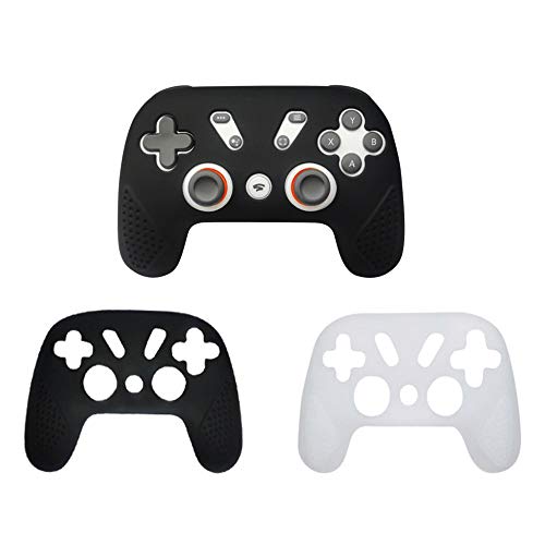 Linghuang Funda de Silicona Gamepad Cubierta Protectora para Google Stadia Premiere Edition Controlador Inalámbrico (Blanco)