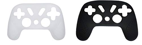 Linghuang Funda de Silicona Gamepad Cubierta Protectora para Google Stadia Premiere Edition Controlador Inalámbrico (Blanco)