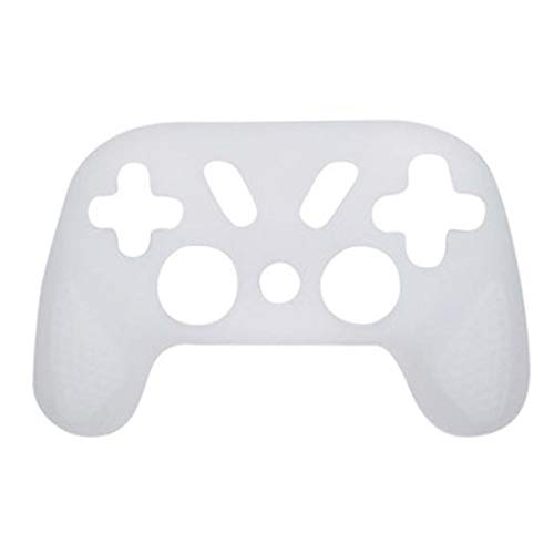 Linghuang Funda de Silicona Gamepad Cubierta Protectora para Google Stadia Premiere Edition Controlador Inalámbrico (Blanco)