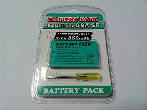 Link-e ® - bateria de repuesto para la consola portátil Nintendo GBA SP (destornillador incluido)