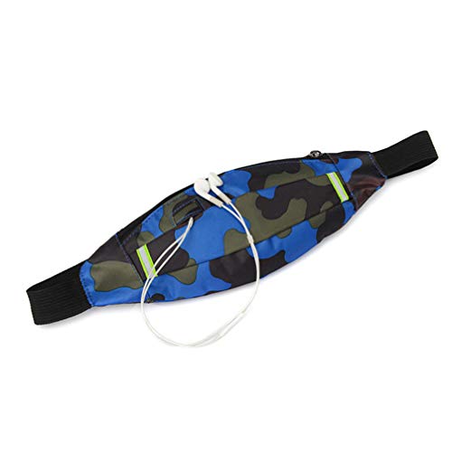 LIOOBO 1Pc Riñonera Portátil Duradera Impermeable Monedero Bolsa de Cintura Bolsa de Pecho Paquete de Cintura (Azul)