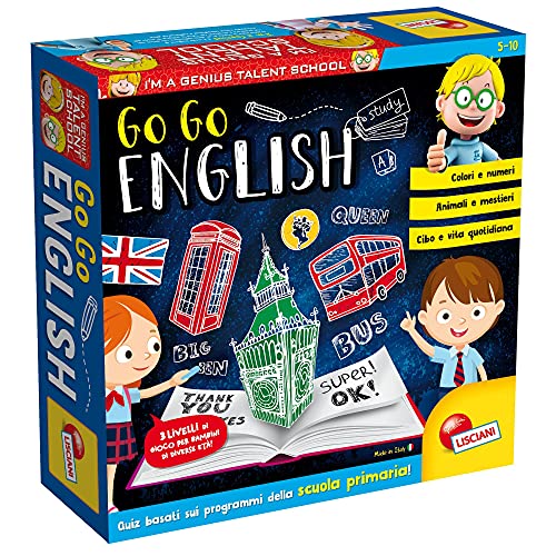 Lisciani 48892 Go Go English - Juego de preguntas y respuestas para aprender Ingles