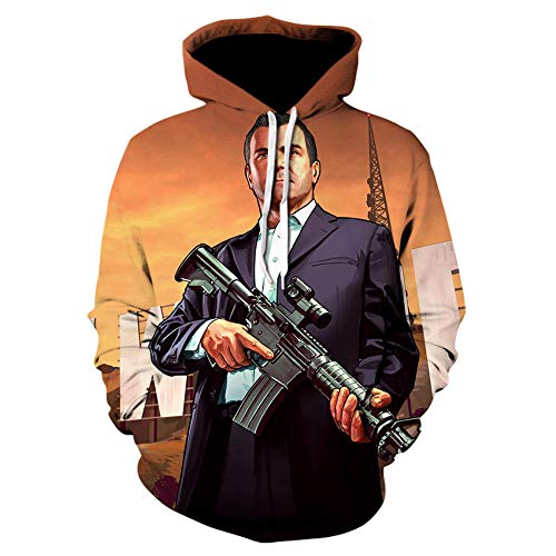 LiusuZhegFc Hombres Mujer S Aikooki Sudaderas con Capucha 3D Streetwear Hombres / Mujeres Juego De Moda GTA 5 Battlegrounds GTA 5 Sudaderas Y Sudaderas con Estampado 3D para Hombres-We-538_L