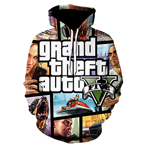 LiusuZhegFc Hombres Mujer S Aikooki Sudaderas con Capucha 3D Streetwear Hombres / Mujeres Juego De Moda GTA 5 Battlegrounds GTA 5 Sudaderas Y Sudaderas con Estampado 3D para Hombres-We-538_L