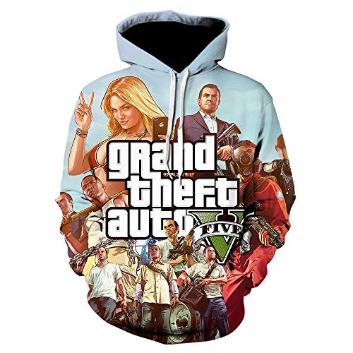 LiusuZhegFc Hombres Mujer S Aikooki Sudaderas con Capucha 3D Streetwear Hombres / Mujeres Juego De Moda GTA 5 Battlegrounds GTA 5 Sudaderas Y Sudaderas con Estampado 3D para Hombres-We-538_L