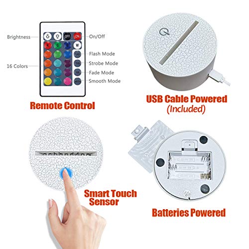 Llama Night Lights Fortress Battleroyale Luces LED de ilusión óptica 3D Lámparas de noche Guía para habitación de niños Mejor Bday Xmax Opciones de regalo para amantes del juego Niños