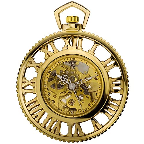 LLM Reloj de bolsillo, World Roman Steam Machinery Gear Reloj mecánico automático Anime Surrounding Pocket Watch Retro Nostalgia Second Element (Color: 2)