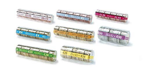 LMIXTC - Juego de 400 estuches de moneda euro (8 paquetes de 50 estuchas)